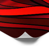 Poster Vitrail rouge Abstrait (Coin)