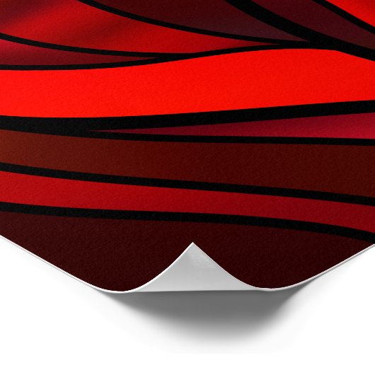 Poster Vitrail rouge Abstrait (Coin)