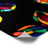 Poster vitraux de l'église couleurs (Coin)