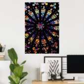 Poster vitraux de l'église couleurs (Bureau à domicile)