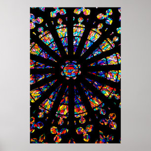 Poster vitraux de l'église couleurs