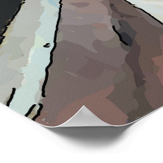 Poster Vitre et vigne Abstrait (Coin)