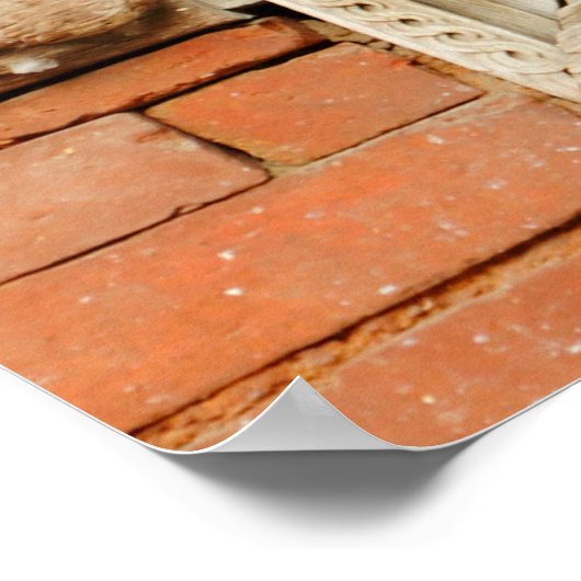 Poster Vitrine ancienne dans la cour de Nasal Chowk de Ha (Coin)