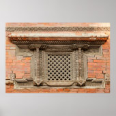 Poster Vitrine ancienne dans la cour de Nasal Chowk de Ha (Devant)