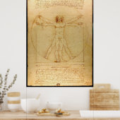 Poster Vitruve Luc Viatour par Leonardo da Vinci (Cuisine)