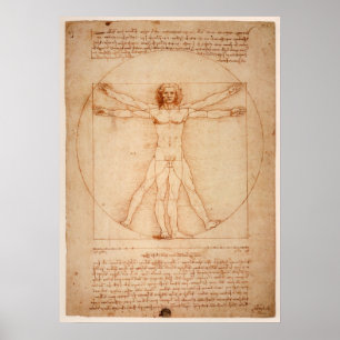 Poster Vitruvian Man de Leonardo da Vinci