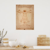 Poster Vitruvian Man de Leonardo da Vinci (Cuisine)
