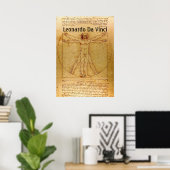 Poster Vitruvian Man-Leonardo Da Vinci (Bureau à domicile)