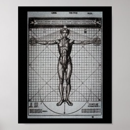 Poster Vitruvian Man (Vitruvius : De architectura) (Devant)