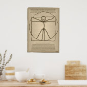 Poster Vitruvian Stickman (Cuisine)