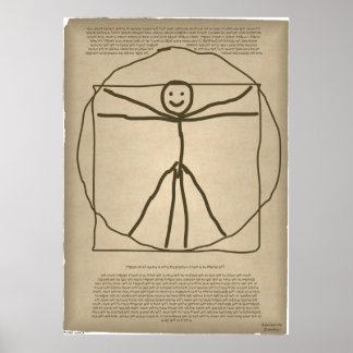 Poster Vitruvian Stickman