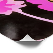 Poster Viva Magenta Abstraite Fleurs de Printemps Boho Ré (Coin)