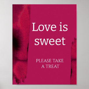 Poster Viva Magenta Amour moderne est doux douche de mari
