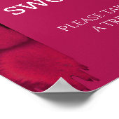 Poster Viva Magenta L'amour moderne est doux Fête de mari (Coin)