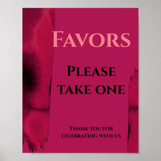 Poster Viva Magenta, Moderne Faveurs, prenez-en un (Devant)