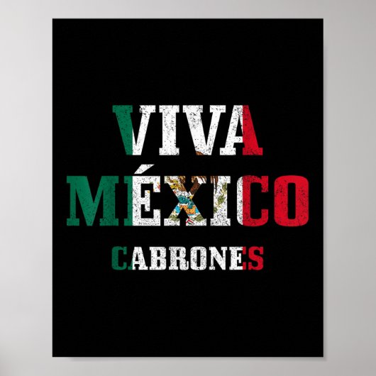 Poster Viva Mexico Cabrones Funny Cinco De Mayo Mexico F (Devant)