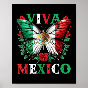 Poster Viva Mexico Fête de l'Indépendance du Mexique Papi