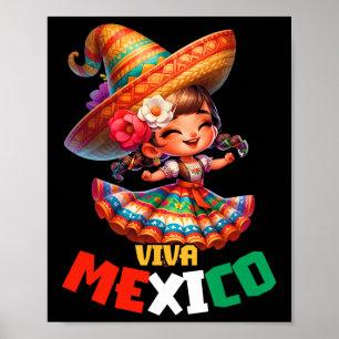 Poster Viva Mexique Fête de l'Indépendance Mexicaine Fill