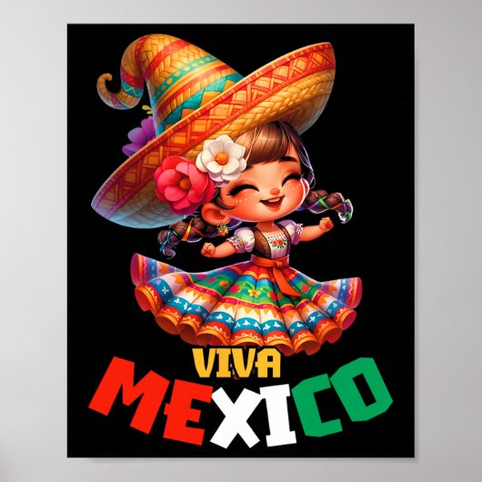 Poster Viva Mexique Fête de l'Indépendance Mexicaine Fill (Devant)