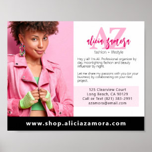 Poster Viva Modern Magenta Mode Photo personnalisée Marke