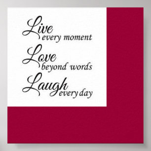Poster vivant, rire, amour