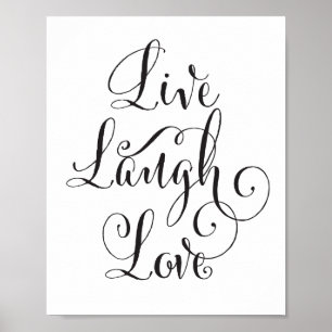 Poster Vivant, rire, copie d'art d'amour