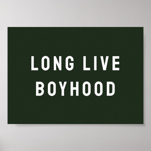 Poster Vive Boyhood Boy's Room Salle de jeu Nursery Wall (Devant)