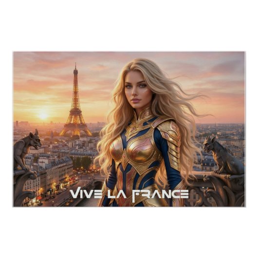POSTER VIVE LA FRANCE - PARIS (Devant)
