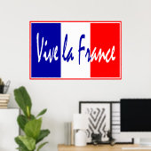 Poster Vive La France Poster, Restaurant Français, Sports (Bureau à domicile)