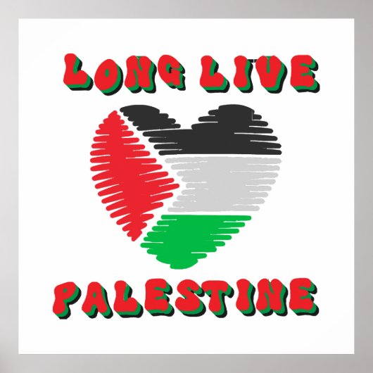 Poster Vive la Palestine (Devant)