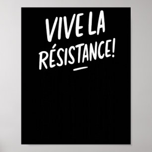 Poster Vive La Résistance contre Trump