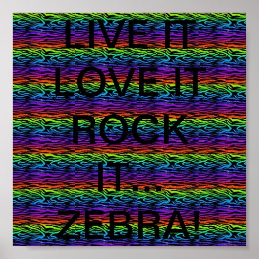 POSTER VIVE-LE...ADORE-LE...ROCK IT ! (ZEBRA) (Devant)