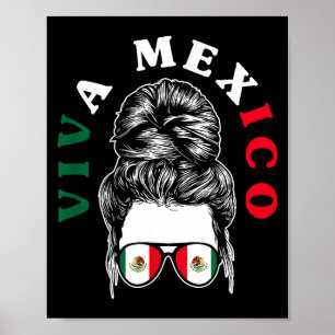 Poster Vive le Mexique fierté mexicaine drapeau racines d