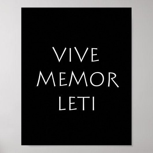 Poster Vive memor leti (Devant)