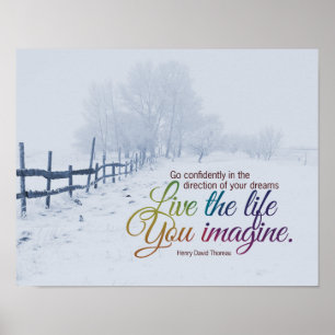 Poster Vivent la vie où vous imaginez la citation de