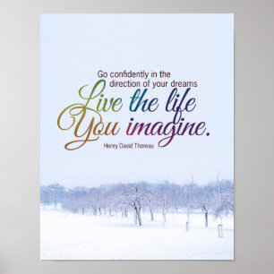 Poster Vivent la vie où vous imaginez la citation de