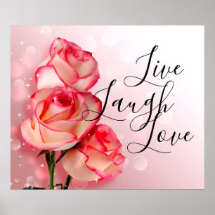 Poster Vivent les roses d'amour de rire