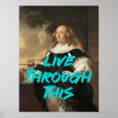 Poster Vivez à travers ce mur de citation de peinture de  (Devant)