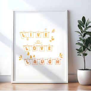 Poster Vivez Amour Riez Mignon Notedry