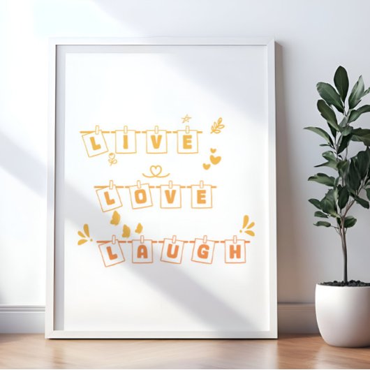 Poster Vivez Amour Riez Mignon Notedry