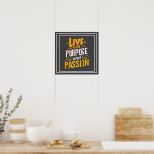 Poster Vivez avec détermination et passion (Cuisine)