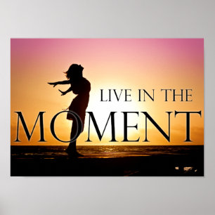 Poster Vivez dans la motivation inspirée de citation de