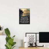 Poster Vivez dans la présente citation Thoreau (Bureau à domicile)