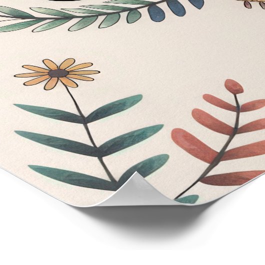 Poster Vivez en harmonie avec votre vérité Boho Design (Coin)