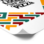 Poster Vivez la pizza longue et mangez (Coin)