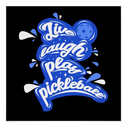 Poster Vivez Riez Jouez Pickleball (Devant)