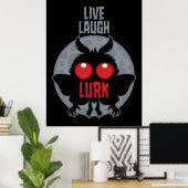 Poster Vivez Riez Rôdez Mothman Cryptide (Bureau à domicile)