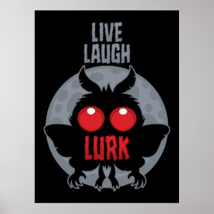 Poster Vivez Riez Rôdez Mothman Cryptide