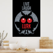 Poster Vivez Riez Rôdez Mothman Cryptide (Cuisine)
