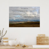 Poster Vivez une bonne vie - Marcus Aurelius (Cuisine)